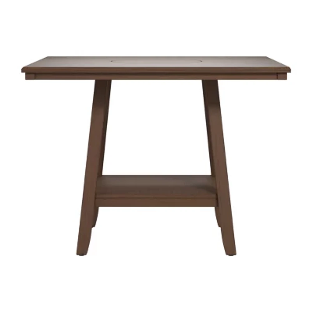 Bilbao Square Wood-Top Dining Table