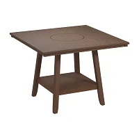 Bilbao Square Wood-Top Dining Table