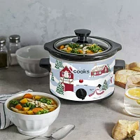 Cooks 1.5-Quart Village Ski Scene Slow Cooker