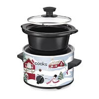 Cooks 1.5-Quart Village Ski Scene Slow Cooker