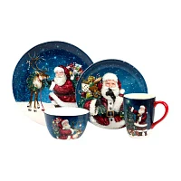 Certified International Santa'S Secret 16-pc. Earthenware Dinnerware Set