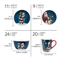 Certified International Santa'S Secret 16-pc. Earthenware Dinnerware Set