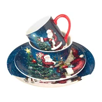 Certified International Santa'S Secret 16-pc. Earthenware Dinnerware Set