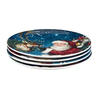 Certified International Santa'S Secret 4-pc. Earthenware Dinner Plate