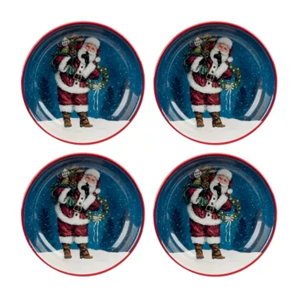 Certified International Santa'S Secret 4-pc. Earthenware Soup Bowl