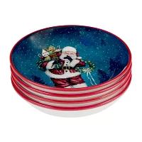 Certified International Santa'S Secret 4-pc. Earthenware Soup Bowl