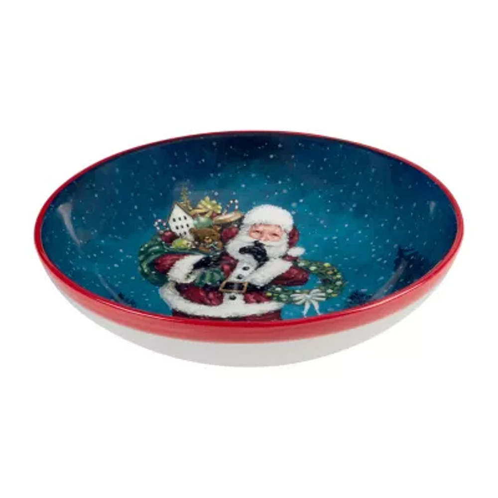 Certified International Santa'S Secret Serving Bowl