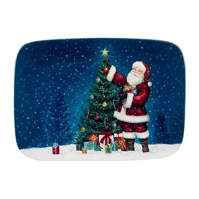 Certified International Santa'S Secret Serving Platter