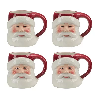 Certified International Santa's Secret 4-pc. Coffee Mug