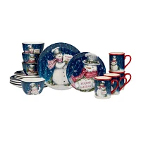 Certified International Snowman Greetings 16-pc. Earthenware Dinnerware Set