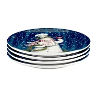 Certified International Snowman Greetings 4-pc. Earthenware Dinner Plate