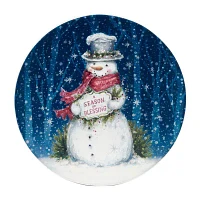 Certified International Snowman Greetings 4-pc. Earthenware Dinner Plate