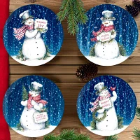 Certified International Snowman Greetings 4-pc. Earthenware Dinner Plate