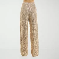 Premier Amour Sequin Womens Wide Leg Pull-On Pants