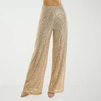 Premier Amour Sequin Womens Wide Leg Pull-On Pants