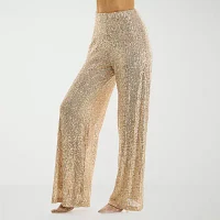 Premier Amour Sequin Womens Wide Leg Pull-On Pants