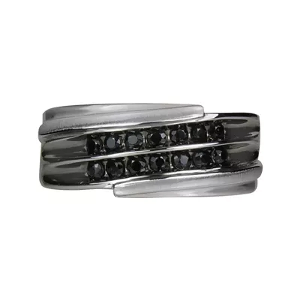 LIMITED QUANTITIES! Mens 2-Row Black Sapphire Ring