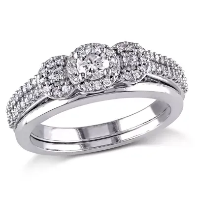 1/2 CT.T.W. Natural Diamond 10K Gold Bridal Set