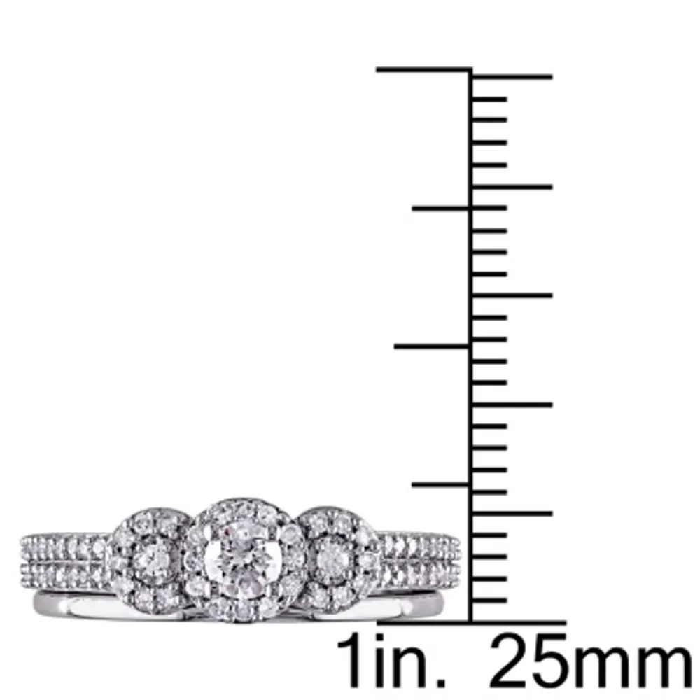 1 CT.T.W. Natural Diamond 10K Gold Bridal Set