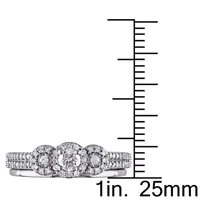 1 CT.T.W. Natural Diamond 10K Gold Bridal Set