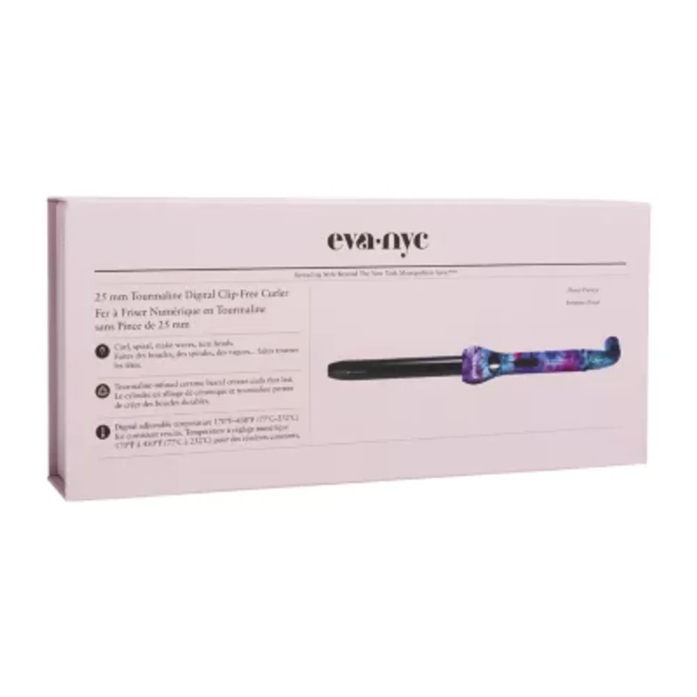 Eva Nyc Floral Frenzy Clip-Free Curling Iron Ceramic 1 Inch Curling Iron