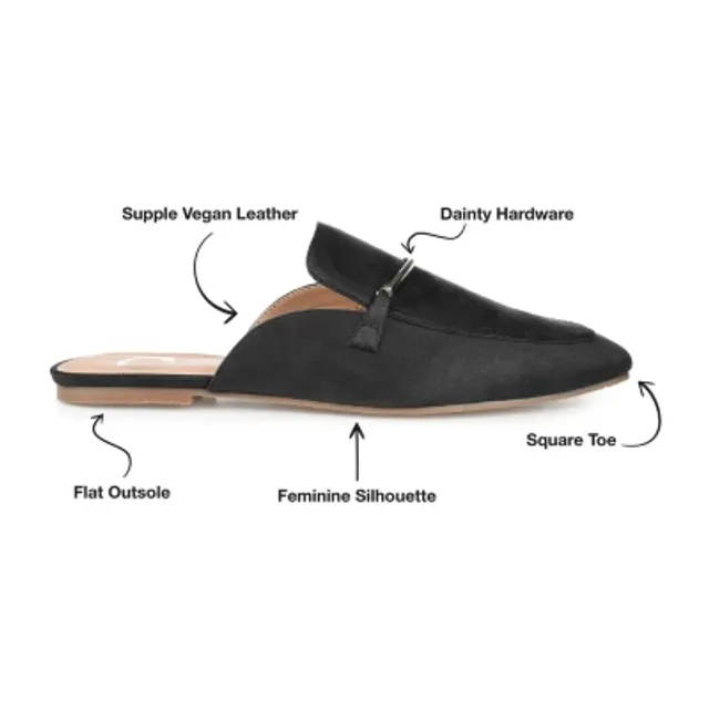 Journee Collection Womens Ameena Slip On Square Toe Mules Flats