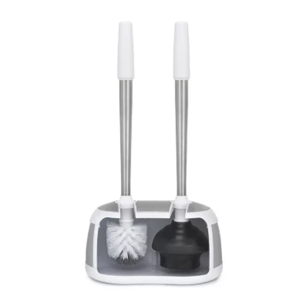 Polder Dual Bath Caddy Combo Plunger & Toilet Bowl Brush