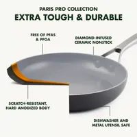 Paris Pro Ceramic Nonstick 10" and 12"  Open Frypan Set