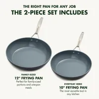 GreenPan Paris Pro Hard Anodized Ceramic Non-Stick 2-pc. Open Frypan Set