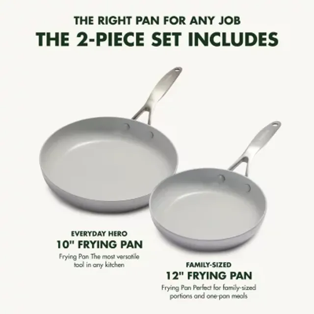 GreenPan Venice Pro Noir 10-Inch & 12-Inch Ceramic Nonstick Fry Pan Set