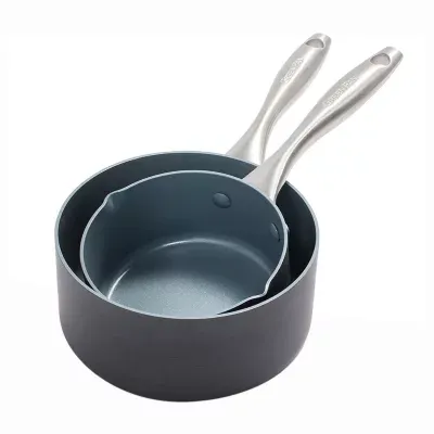 Lima HA Ceramic Nonstick 1qt and 2 qt Open Saucepan Set