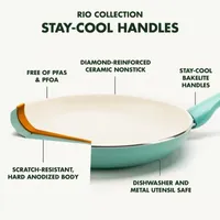 GreenPan Rio Ceramic Aluminum Dishwasher Safe Non-Stick Frying Pan