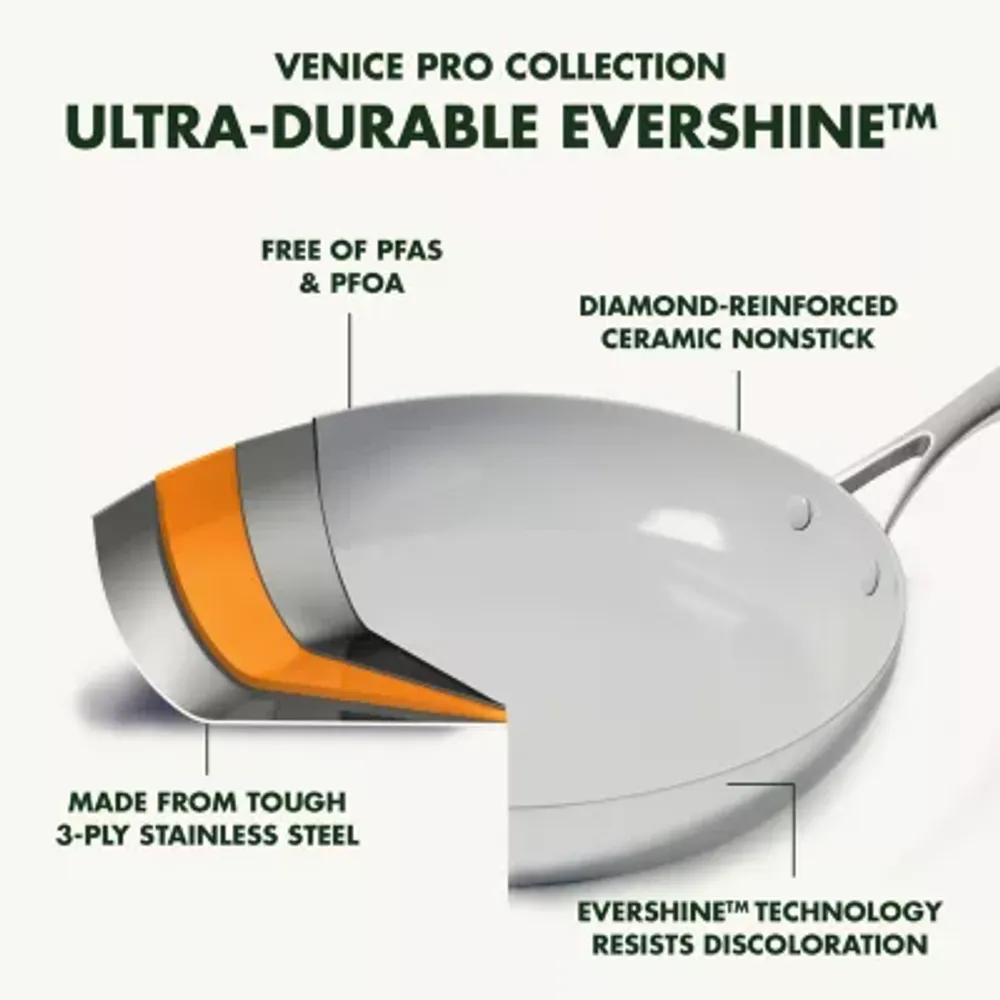 GreenPan Venice Pro Stainless Steel Ceramic Non-Stick 8" Frying Pan