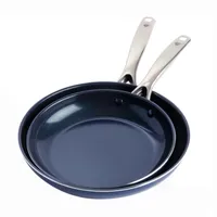 As Seen On TV Blue Diamond Infused 2-pc. Aluminum Non-Stick 9.5" and 11" Frying Pan Duo