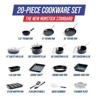 As Seen On TV Blue Diamond  Infused 20-pc. Aluminum Non-Stick Cookware Set