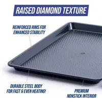 Blue Diamond 2pc. Small And Medium Non-Stick Cookie Sheet