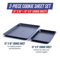 Blue Diamond 2pc. Small And Medium Non-Stick Cookie Sheet