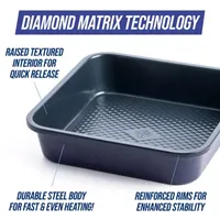 Blue Diamond Square Non-Stick Cake Pan