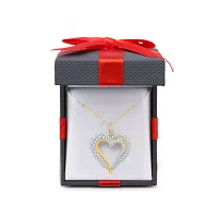 Womens 1 CT. T.W. Natural White Diamond 10K Gold Heart Pendant Necklace