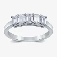 H-I / Si1-Si2) 2.5MM 1 CT. T.W. Lab Grown White Diamond 10K Gold 5-Stone Anniversary Band