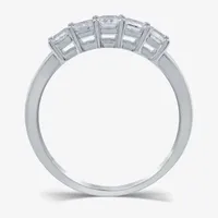 H-I / Si1-Si2) 2.5MM 1 CT. T.W. Lab Grown White Diamond 10K Gold 5-Stone Anniversary Band