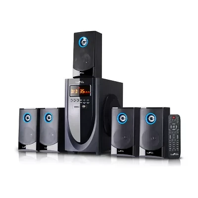 beFree Sound 5.1 Channel Surround Sound Bluetooth Speaker System in Black