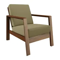 Columbus Exposed Wood Frame Armchair