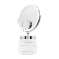 Sharper Image Spastudio Vanity Plus 10-Inch LED Mirror with Storage Trays