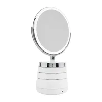 Sharper Image Spastudio Vanity Plus 10-Inch LED Mirror with Storage Trays