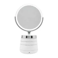 Sharper Image Spastudio Vanity Plus 10-Inch LED Mirror with Storage Trays