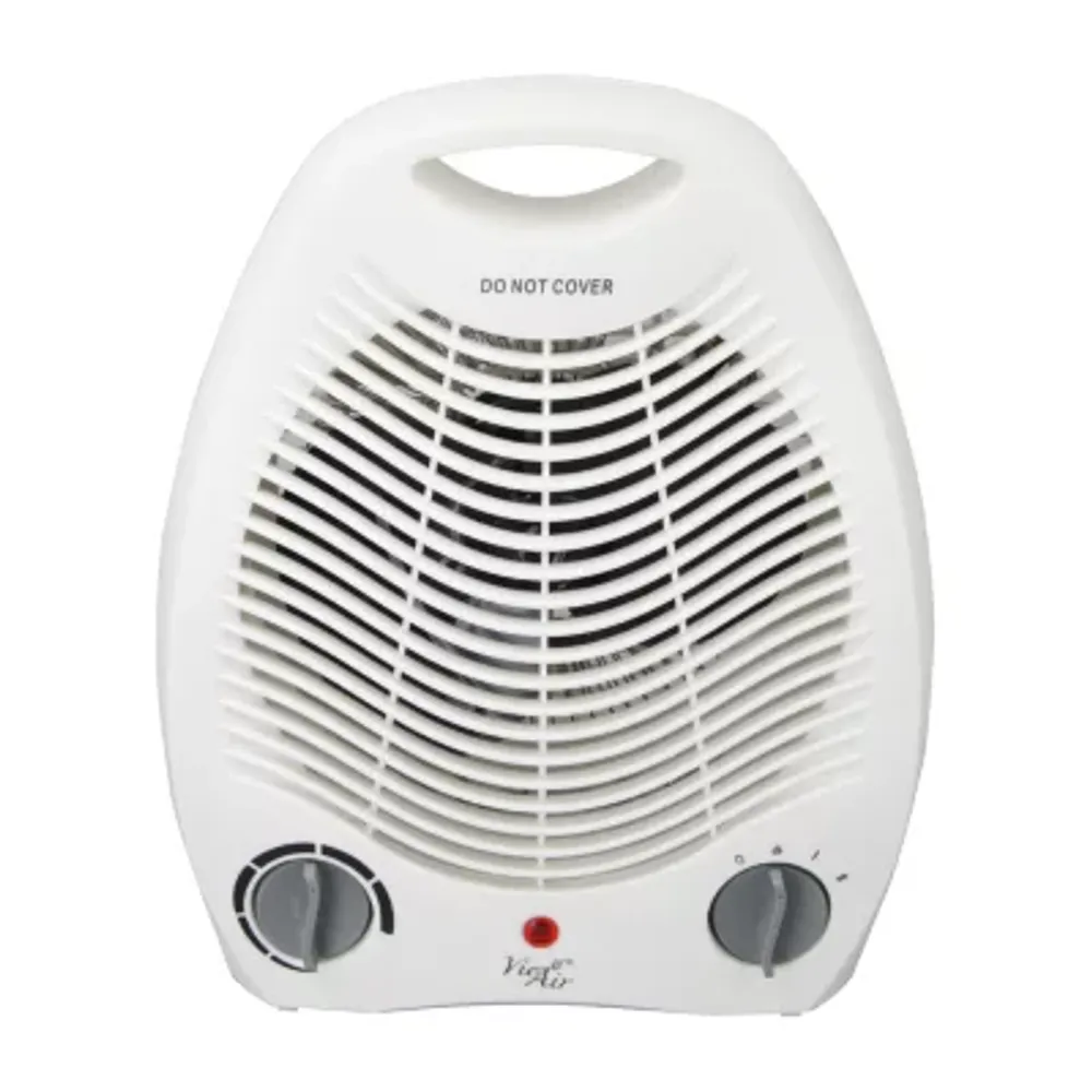 Vie Air 1500W Portable 2-Settings White Office Fan Heater with Adjustable Thermostat