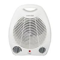 Vie Air 1500W Portable 2-Settings White Office Fan Heater with Adjustable Thermostat