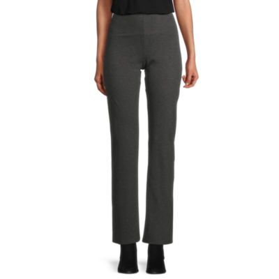 Worthington Womens Fit Solution Ultra Sculpt Ponte Bootcut Pants