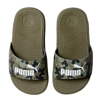 PUMA Little & Big  Boys Cool Cat 2.0 Camo Slide Sandals